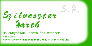 szilveszter harth business card